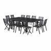 Ensemble Black Star 8/12 Mobilier de Jardin Alu Wilsa Garden